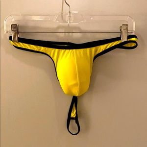 Yellow c-ring thong
